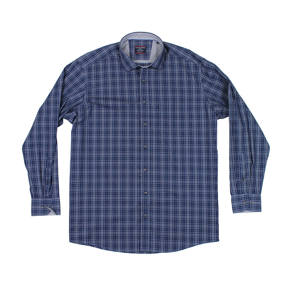 Casa Moda 57800 Cotton Plaid Check Shirt