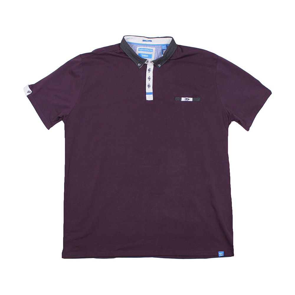 D555 Cliff Cotton Stretch Polo with Contrast Neck