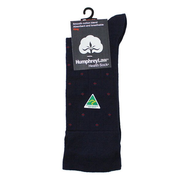 Humphrey Law Checkspot Cotton Sock 10-13-shop-by-brands-Beggs Big Mens Clothing - Big Men's fashionable clothing and shoes