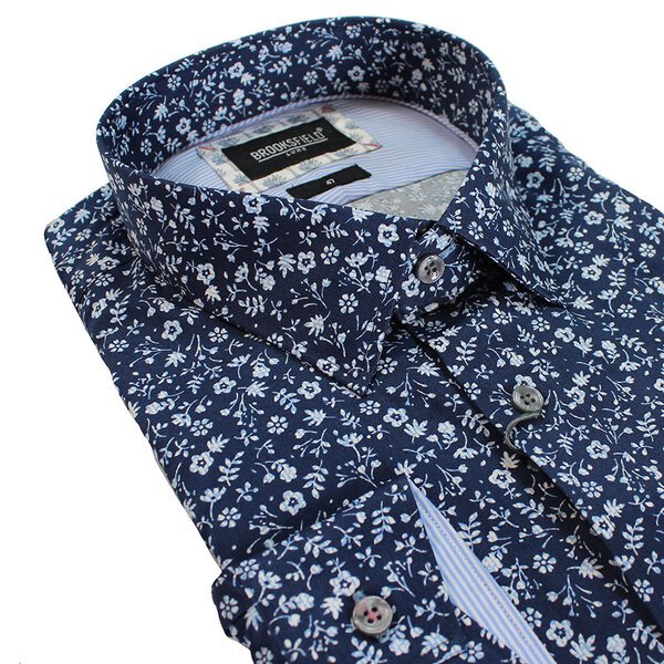 Brooksfield Luxe Pure Cotton Small Flower Pattern-shop-by-brands-Beggs Big Mens Clothing - Big Men's fashionable clothing and shoes