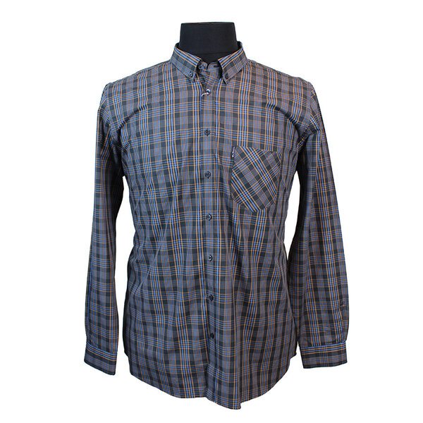 Ben Sherman Cotton Made in Egypt Multi Check Long Sleeve-shop-by-brands-Beggs Big Mens Clothing - Big Men's fashionable clothing and shoes