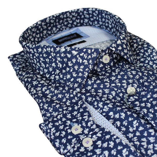 Brooksfield Floral Neat Business Shirt-shop-by-brands-Beggs Big Mens Clothing - Big Men's fashionable clothing and shoes