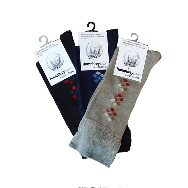 Humphrey Law Diamond Group Pattern Cotton Sock 10-13-shop-by-brands-Beggs Big Mens Clothing - Big Men's fashionable clothing and shoes