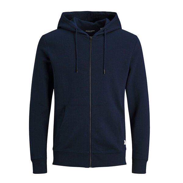 Jack and Jones Full Zip Hoody Cotton Mix Navy-shop-by-brands-Beggs Big Mens Clothing - Big Men's fashionable clothing and shoes