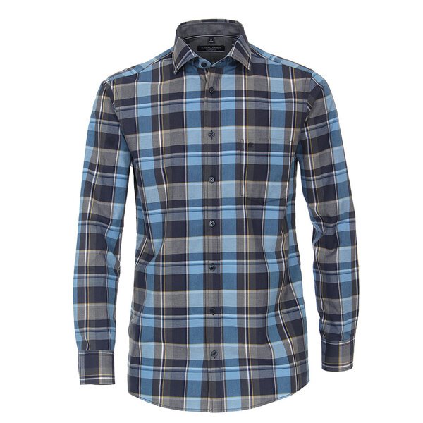 Casa Moda Cotton Large Check LS Shirt-shop-by-brands-Beggs Big Mens Clothing - Big Men's fashionable clothing and shoes
