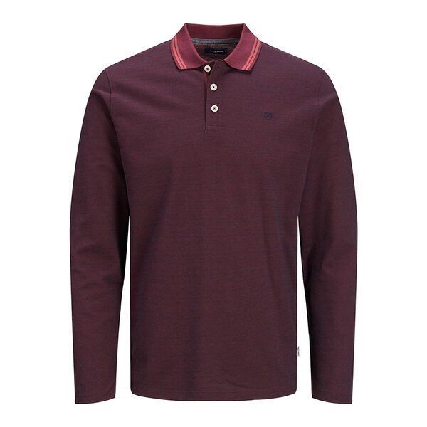 Jack and Jones Cotton Mix Long Sleeve Fashion Polo-shop-by-brands-Beggs Big Mens Clothing - Big Men's fashionable clothing and shoes