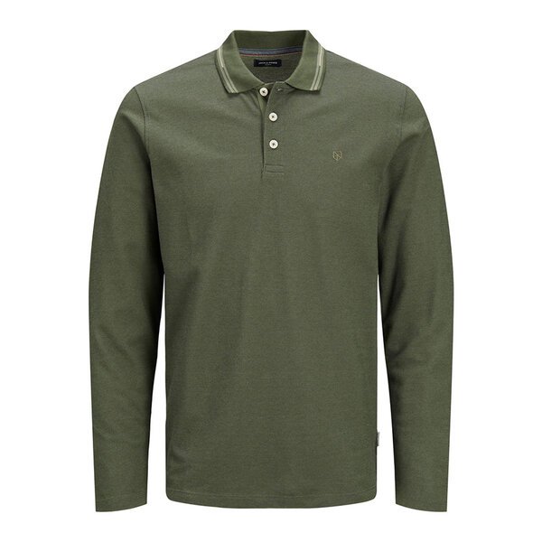 Jack and Jones Cotton Mix Long Sleeve Fashion Polo-shop-by-brands-Beggs Big Mens Clothing - Big Men's fashionable clothing and shoes