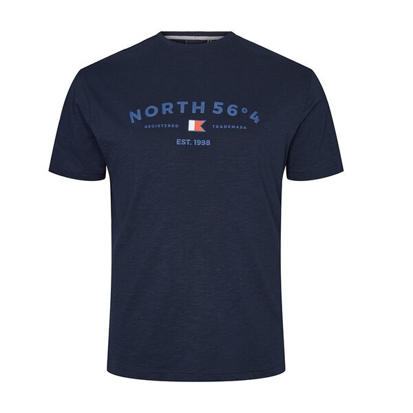 North 56 Cotton Small Flag Logo Tee Navy-shop-by-brands-Beggs Big Mens Clothing - Big Men's fashionable clothing and shoes