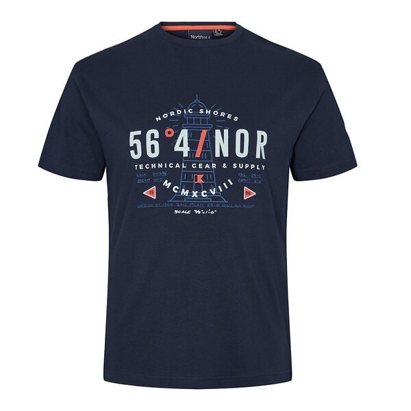North 56 Large Logo Cotton Tee-shop-by-brands-Beggs Big Mens Clothing - Big Men's fashionable clothing and shoes