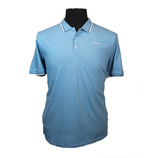 Ben Sherman Cotton Signature Logo Collar Trim Polo-shop-by-brands-Beggs Big Mens Clothing - Big Men's fashionable clothing and shoes