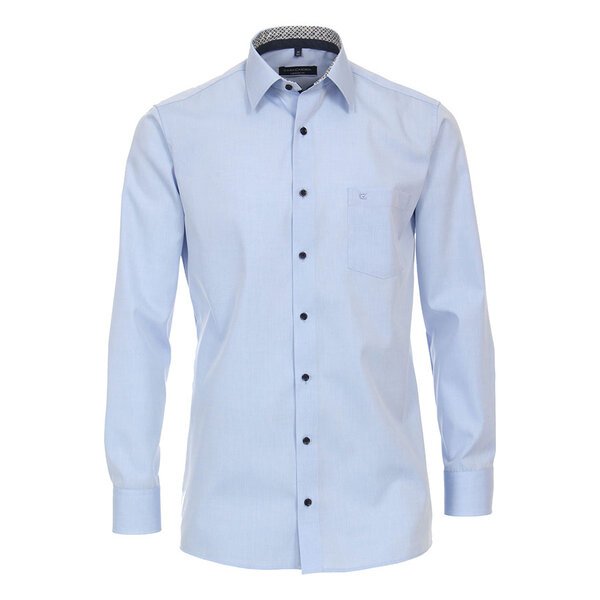 Casa Moda Sky Blue Business Shirt With Contrast Trim Detail-shop-by-brands-Beggs Big Mens Clothing - Big Men's fashionable clothing and shoes