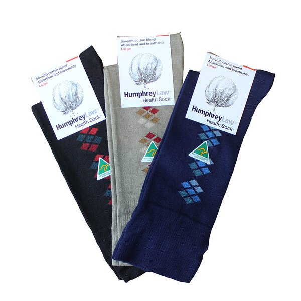 Humphrey Multi Diamond Cotton Sock 10-13-shop-by-brands-Beggs Big Mens Clothing - Big Men's fashionable clothing and shoes