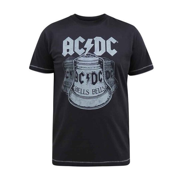 D555 ACDC Highway Bell Washed Black Tee-shop-by-brands-Beggs Big Mens Clothing - Big Men's fashionable clothing and shoes