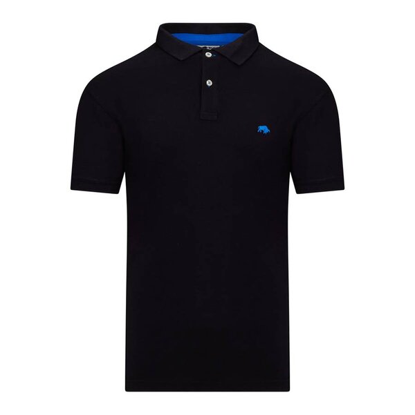 Raging Bull Signature Cotton Polo Black-shop-by-brands-Beggs Big Mens Clothing - Big Men's fashionable clothing and shoes