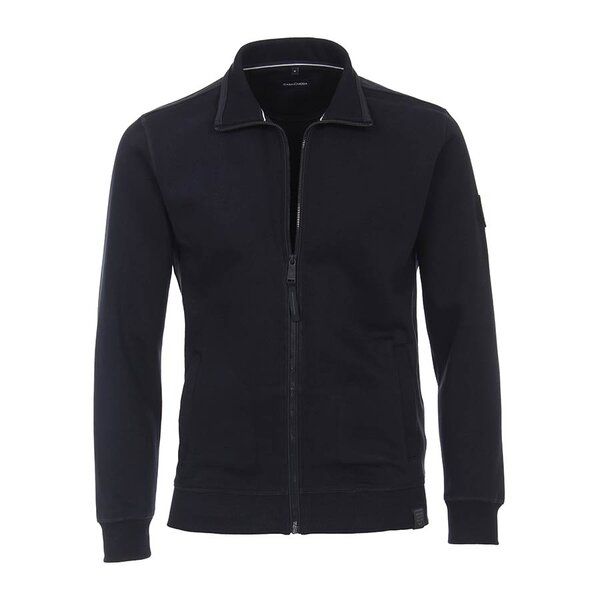 Casa Moda Full Zip Cotton Sweater Navy-shop-by-brands-Beggs Big Mens Clothing - Big Men's fashionable clothing and shoes