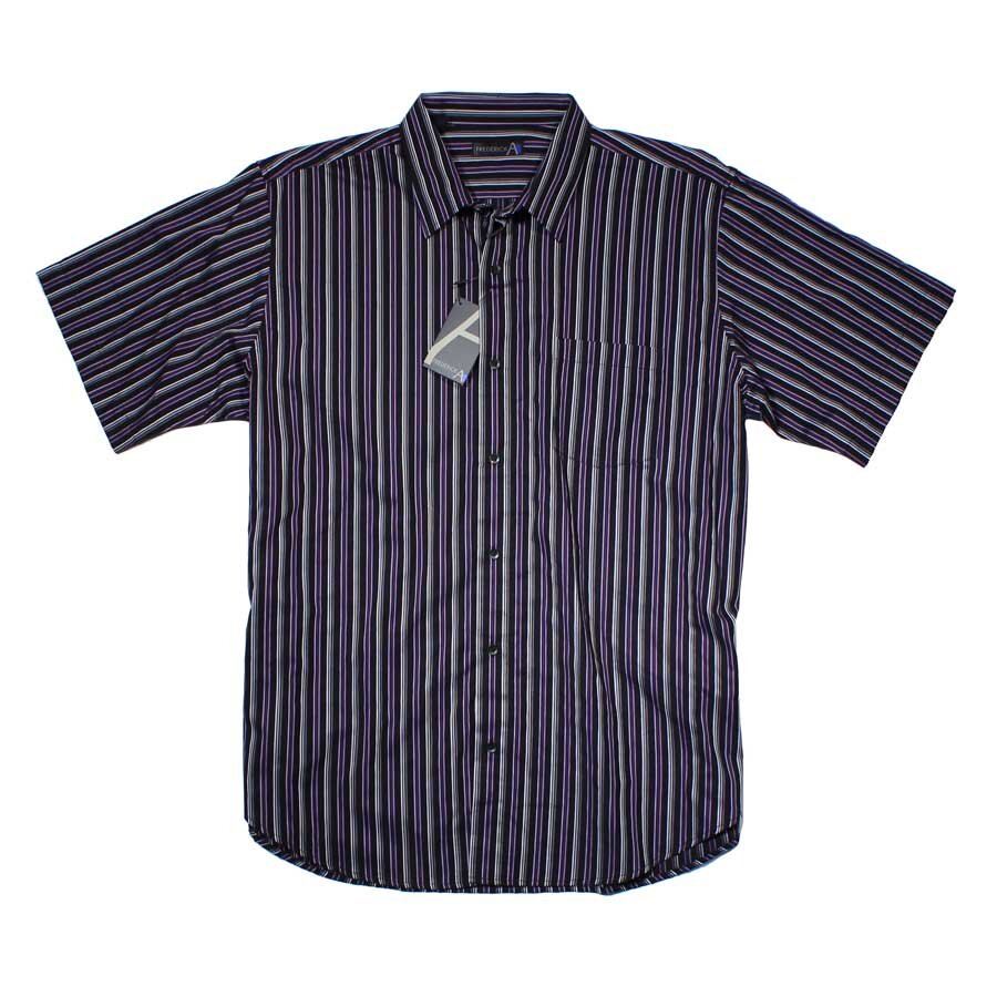 Fred A - Purple-Black Stripe Shirt - Fred A SS : Big selection of ...