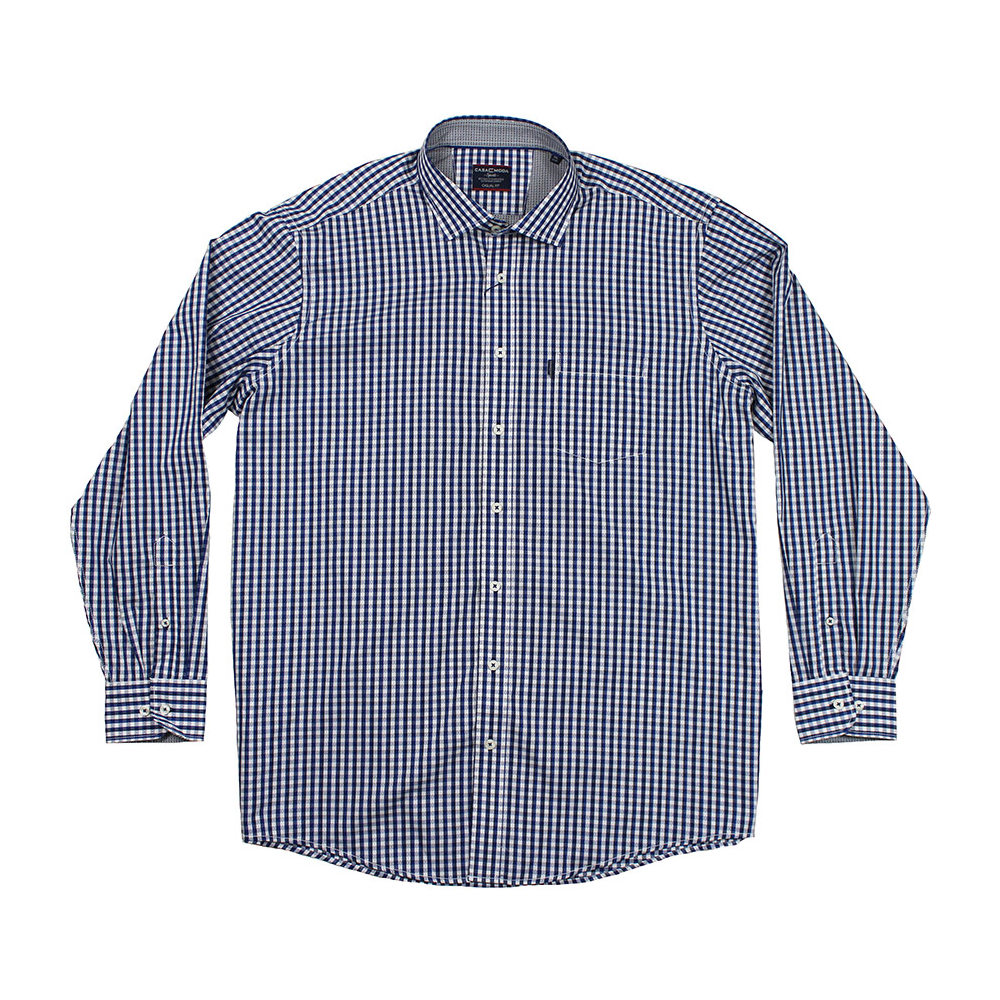 Casa Moda 57700 Cotton Small Check Pattern Shirt