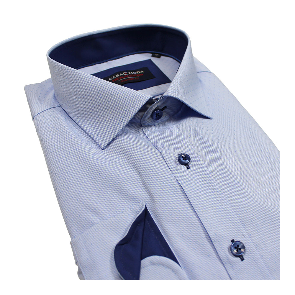 Casa Moda 4100102 Non Iron Cotton Dot Self Pattern Business Shirt