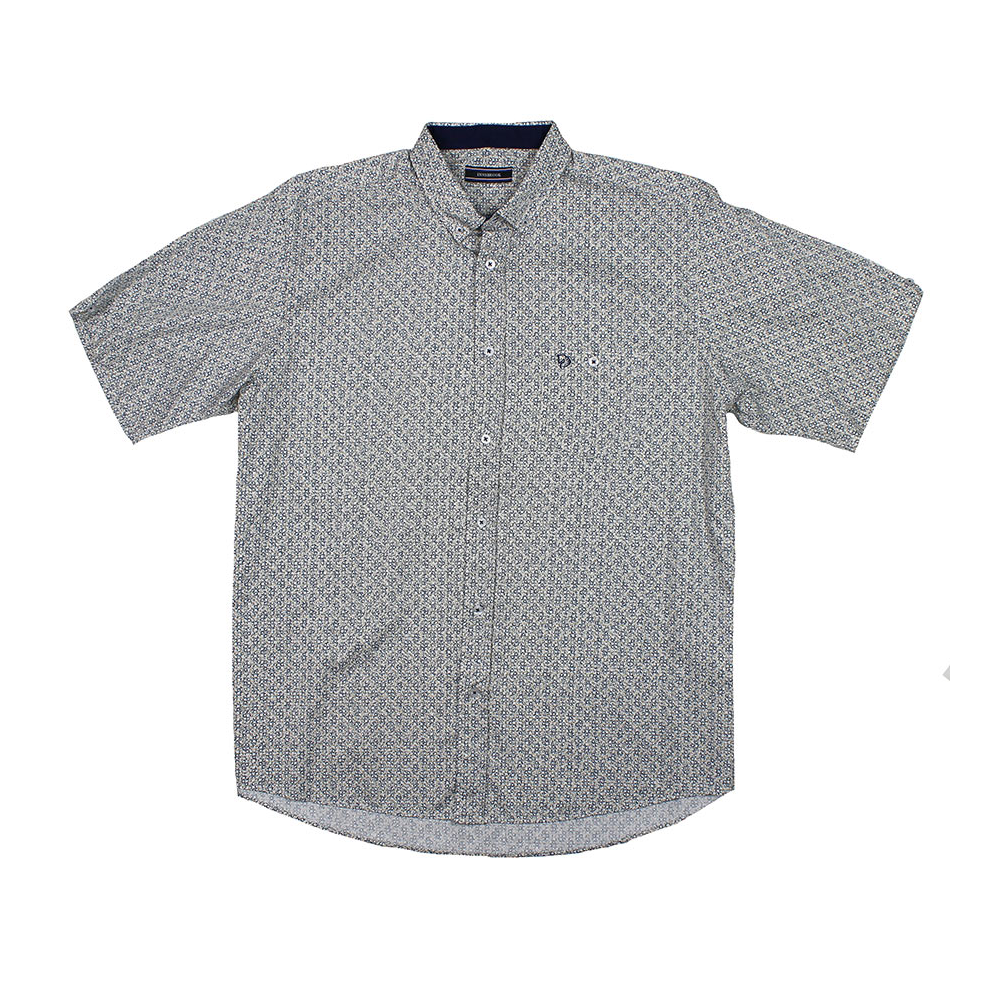  Innsbrook 14056 Circles Print Cotton Check SS Shirt