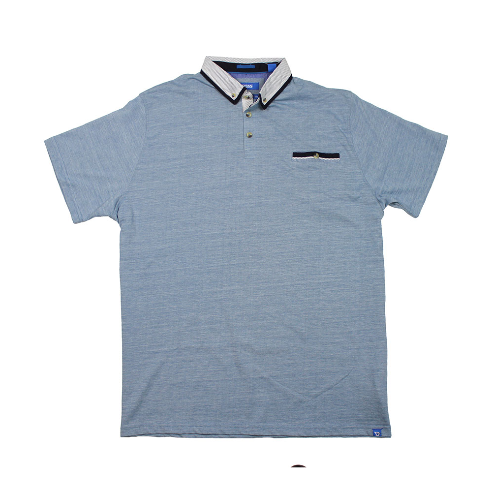 D555 Wallace Cotton Poly Contrast Collar Polo