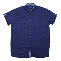 D555 Palmer Cotton Maze Pattern Button Down Collar Shirt