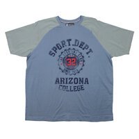 Kam 5102  Arizona College Print Cotton Raglan Sleeve Tee