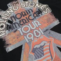 Replika 71375 Cotton Rolling Stones 1981 Tour Print Tee