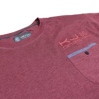 Kam KJ 85 Small Print Cotton Tee with Pocket