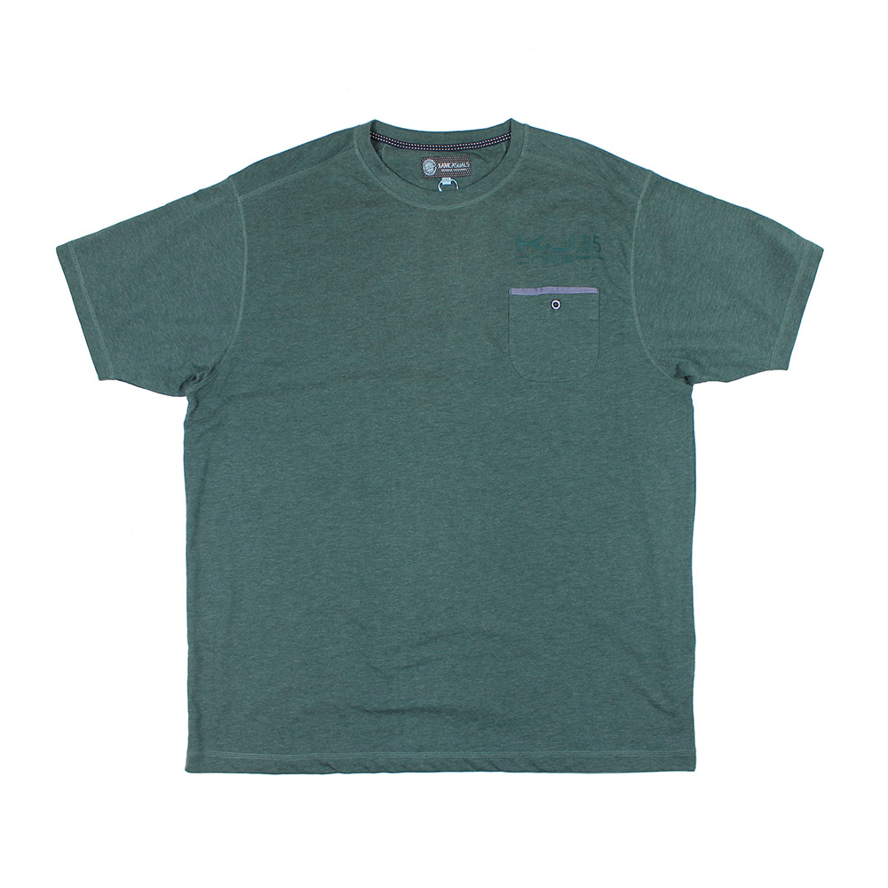 Kam KJ 85 Small Print Cotton Tee with Pocket