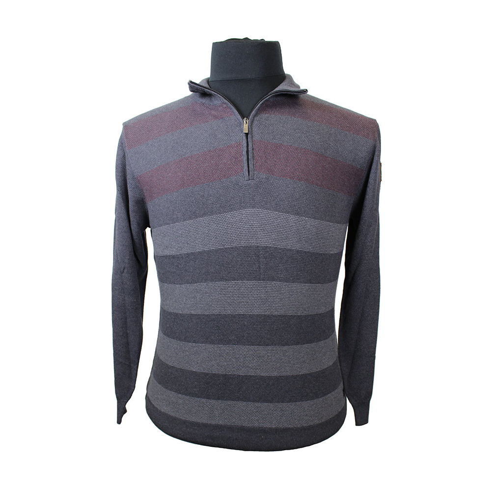 Kitaro 175389 Luxury Cotton Half Zip Turtle Neck Jersey