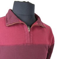 Kam Vector Cotton Half Zip Textured Panel Sweatshirt