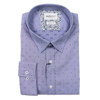 Brooksfield 1460 Cotton Stretch Spot Pattern Shirt