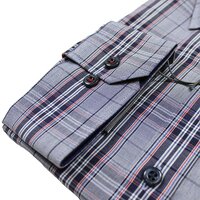 Brooksfield 1480 Luxe Cotton Multi Pane Check Fashion Shirt