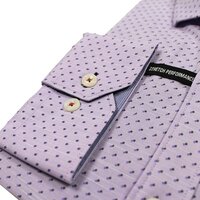 Brooksfield 1489 Cotton Stretch Spot Print Fashion Shirt