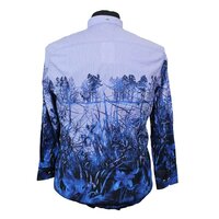 Campione 7818305 Cotton Stretch Print & Stripe Design Fashion Shirt