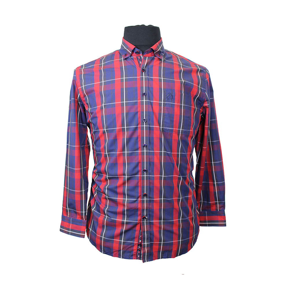 Campione 7818131 Pure Cotton Windowpane Fashion Check Shirt