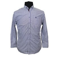 Campione 7818007 Cotton Stripe & Print  Button Down Collar LS Shirt