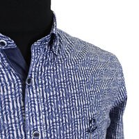 Campione 7818325 Cotton Print  Button Down Collar LS Shirt
