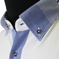 Campione 1705003 Cotton Mix Chambray Shirt with Detail