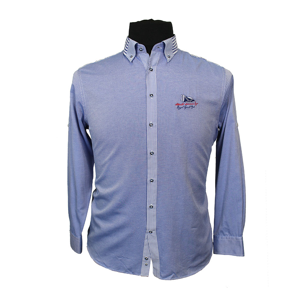 Campione 1705003 Cotton Mix Chambray Shirt with Detail