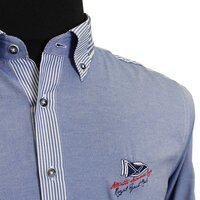 Campione 1705003 Cotton Mix Chambray Shirt with Detail
