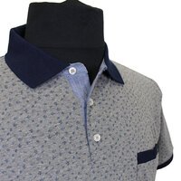 North56 73103 Cotton Mini Print Polo with Edging Detail