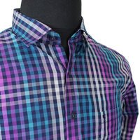 Casa Moda 728309 Pure Cotton Mini Check Pattern Shirt