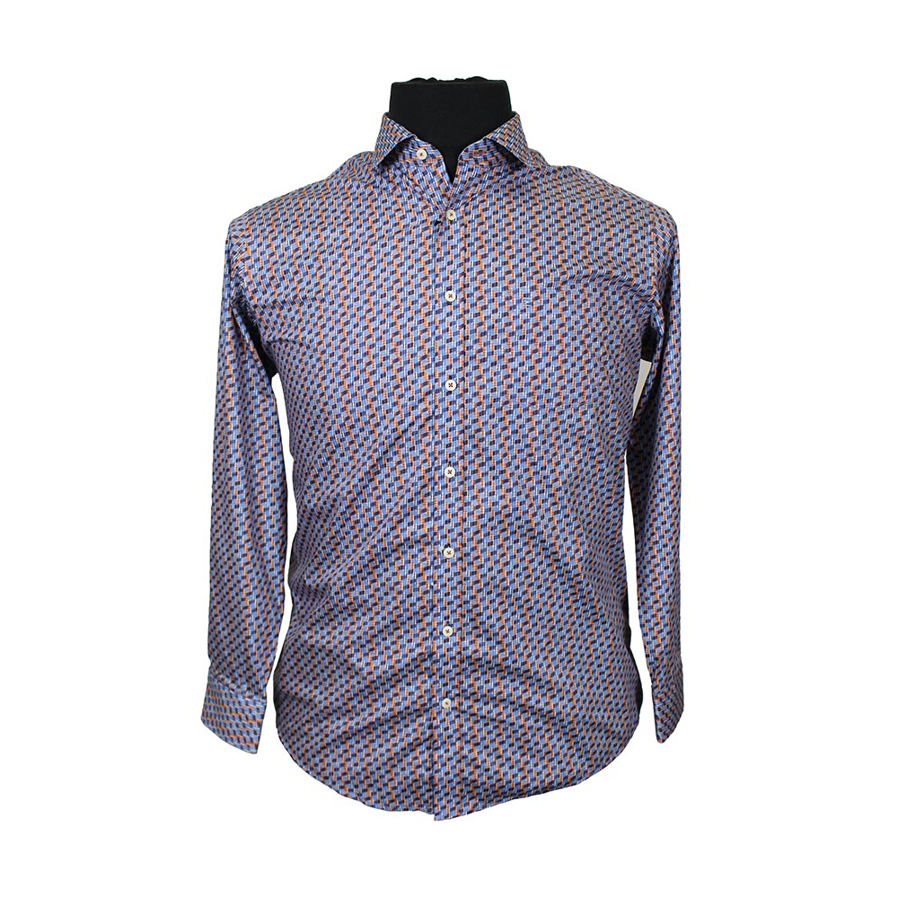 Casa Moda 728317 Pure Cotton Diagonal Pattern Shirt