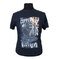 Replika 73359 Pure Cotton Copper Hat Print Tee