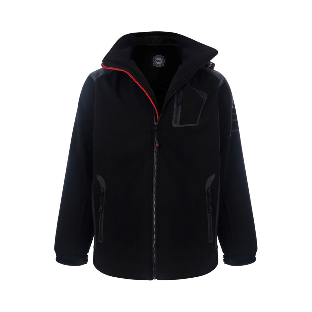 Kam KV39 Soft Shell Rain & Wind Resistant Removable Hood Jacket