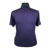 Mish Mash Chestnut Poly Cotton Stretch Mix Micro Pattern Polo