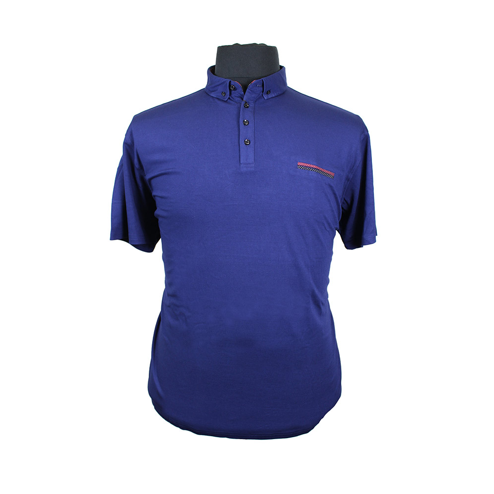 Mish Mash Forbes Cotton Rich Stretch Plain Polo with Pocket Detail