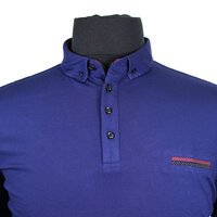 Mish Mash Forbes Cotton Rich Stretch Plain Polo with Pocket Detail