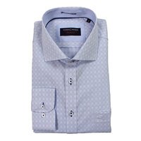 Casa Moda 3829521 Pure Cotton Self Pattern Modern Collar Style Shirt